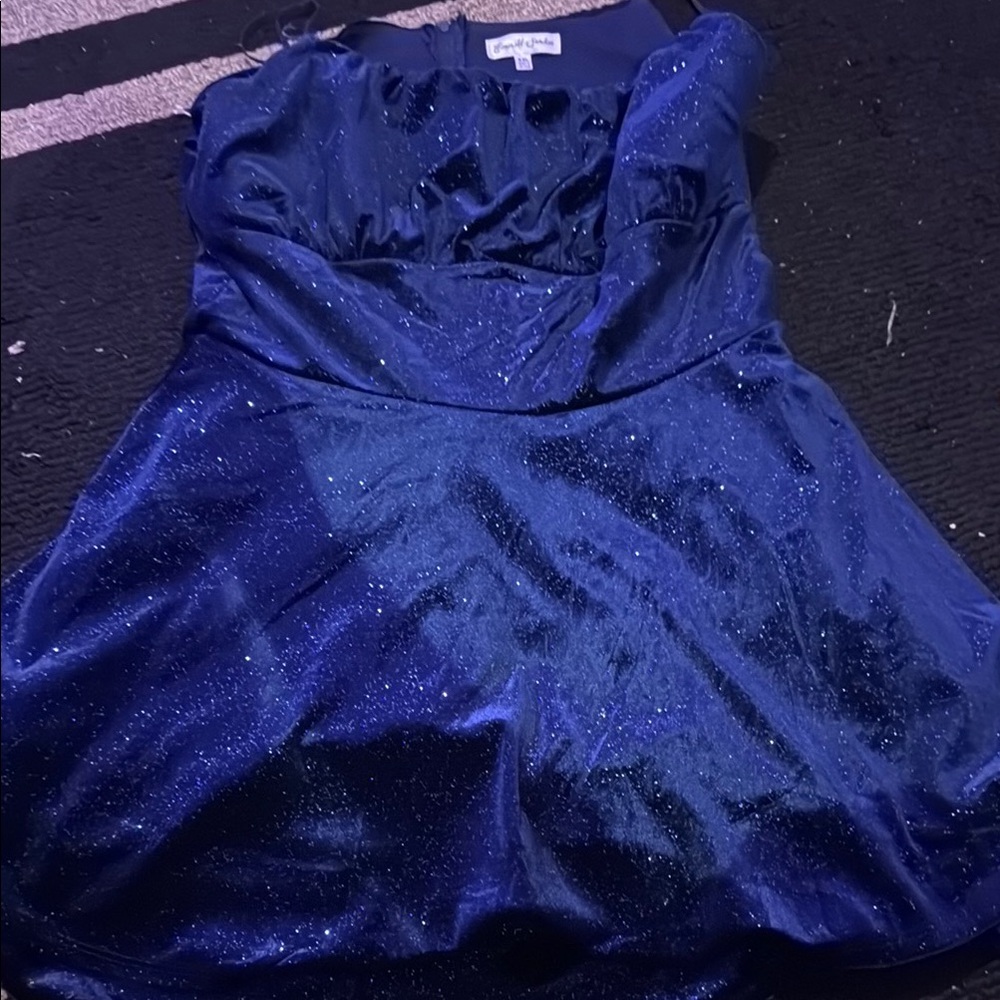 Elegant Blue Sparkle Dress